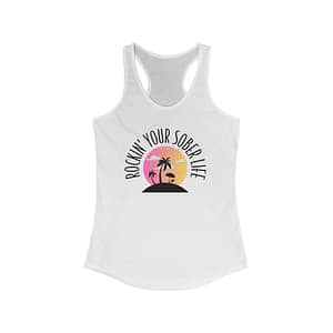 Women's "Beach Life" Racerback Tank (Sunset)