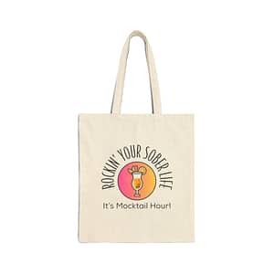 Mocktail Hour Cotton Canvas Tote Bag  (Sunset)