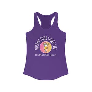 Women's "Mocktail Hour" Racerback Tank (Sunset)