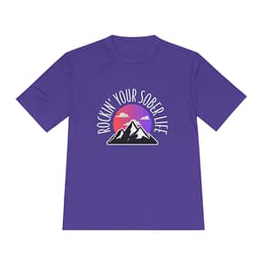 "Mountain Mindset" Moisture Wicking Tee (Pink/Purple)