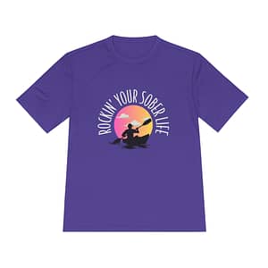 “Kayak Vibes” Moisture Wicking Tee (Sunset)