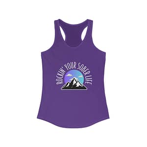 Women’s “Mountain Mindset”  Racerback Tank (Chillwave)