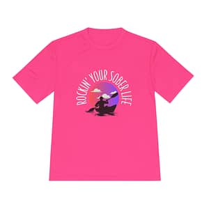 “Kayak Vibes” Moisture Wicking Tee (Pink/Purple)