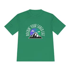"Mountain Mindset" Moisture Wicking Tee (Purple/Green)