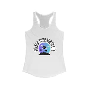 Women's "Beach Life" Racerback Tank (Chillwave)