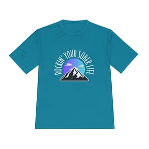 "Mountain Mindset" Moisture Wicking Tee (Purple/Blue)