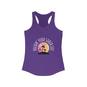 Women's "Beach Life" Racerback Tank - (Pink/Orange)