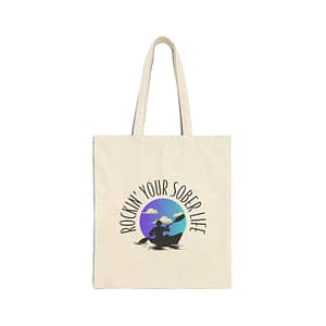 "Kayak Vibes" Cotton Canvas Tote Bag (Chillwave)