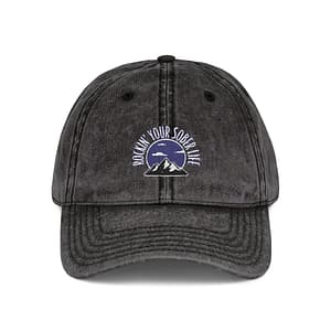 "Mountain Mindset" Vintage Embroidered Hat (Navy)